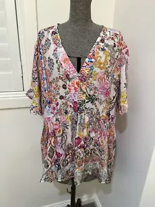 New Taking Shape Virtually Boho Paisley Floral Romantic Wonderlust Print Top 24 - Bild 1 von 12