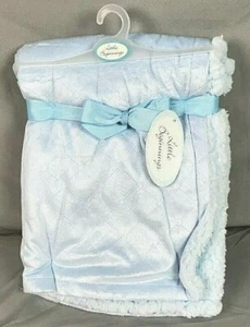 Manta Little Beginnings Azul Suave Sherpa y Acolchada de Vellón/Bebé Minky/Infante - Imagen 1 de 2