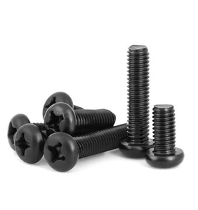 Máquina de tornillos de cabeza M2 M2.5 M3 M4 M5 negro cruz Phillips Pan Philip - Imagen 1 de 78