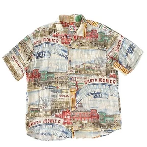 Jams World Herren Santa Monica Pier All Over Print Camp Shirt Größe L - Bild 1 von 8