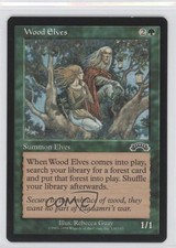 1998 Magic: The Gathering - Exodus Wood Elves #130 gl9