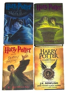 Menge 4 Harry Potter Erstausgabe Bücher von J.K. Rowling - Hardcover mit DJ - Bild 1 von 14