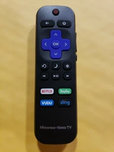 NEW Geniune Hisense Remote Control, model: HU-RCRUS-20G, Netflix,Hulu,Vudu,Sling - Picture 1 of 7