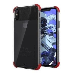 Ghostek Covert 2 Tough Rear Case Cover for Apple iPhone X / XS - Red / Clear - Picture 1 of 6