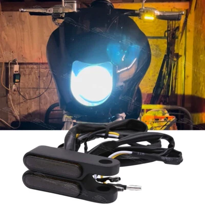 Luces indicadoras ámbar señal de giro para motocicleta Harley Dyna Wide Super Glide Foto 1 de 4