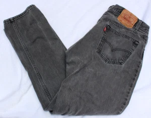 Vintage Levi's Black (faded to GRAY) Jeans 501 0660 Actual 34x30 USA '92 GRUNGE - Picture 1 of 14