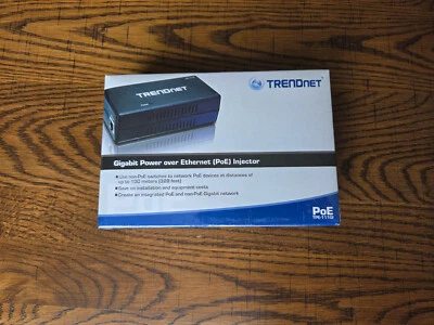 New Sealed TrendNET TEW-111GI Gigabit Power over Ethernet (PoE) Injector - Image 1 of 4