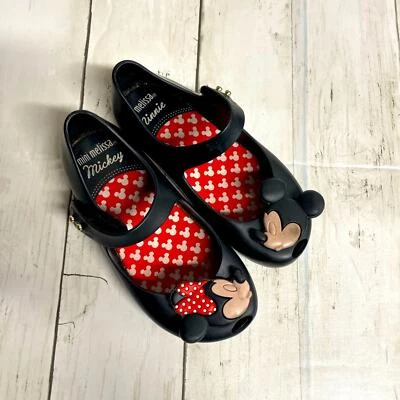 Mini Melissa x Disney Niñas Negro Mickey y Minnie Zapatos Niño Talla 10 Foto 1 de 4