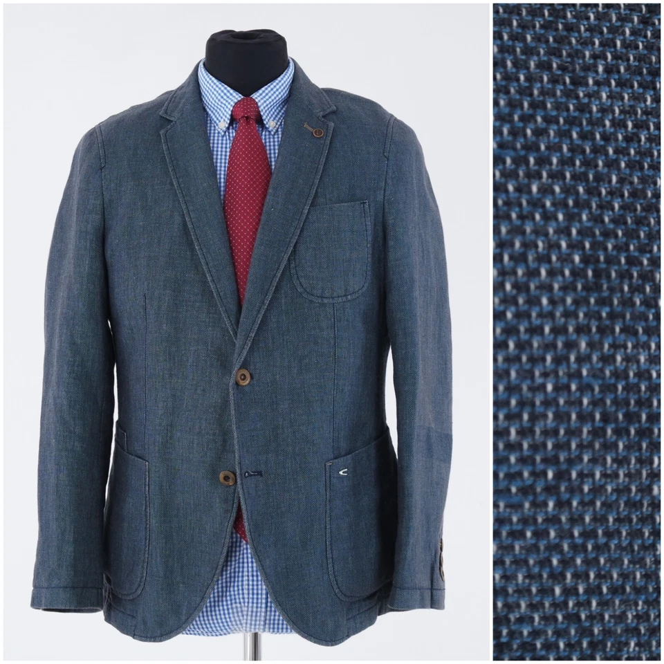 Abrigo deportivo de verano para hombre CAMEL ACTIVE 40R talla EE. UU. chaqueta blazer de algodón azul a cuadros Foto 1 de 4