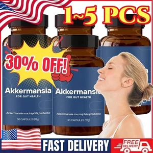 Neue Formel Akkermansia Muciniphila lebende probiotische Kapseln Darmgesundheit Unterstützung - Bild 1 von 8