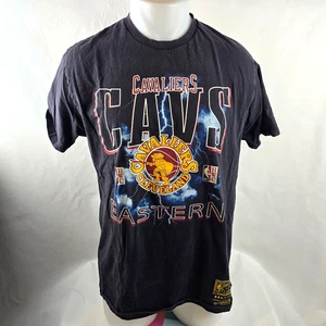 Mitchell & Ness Shirt Mens Large Black Cleveland Cavaliers NBA Graphic Tee Retro - Picture 1 of 7