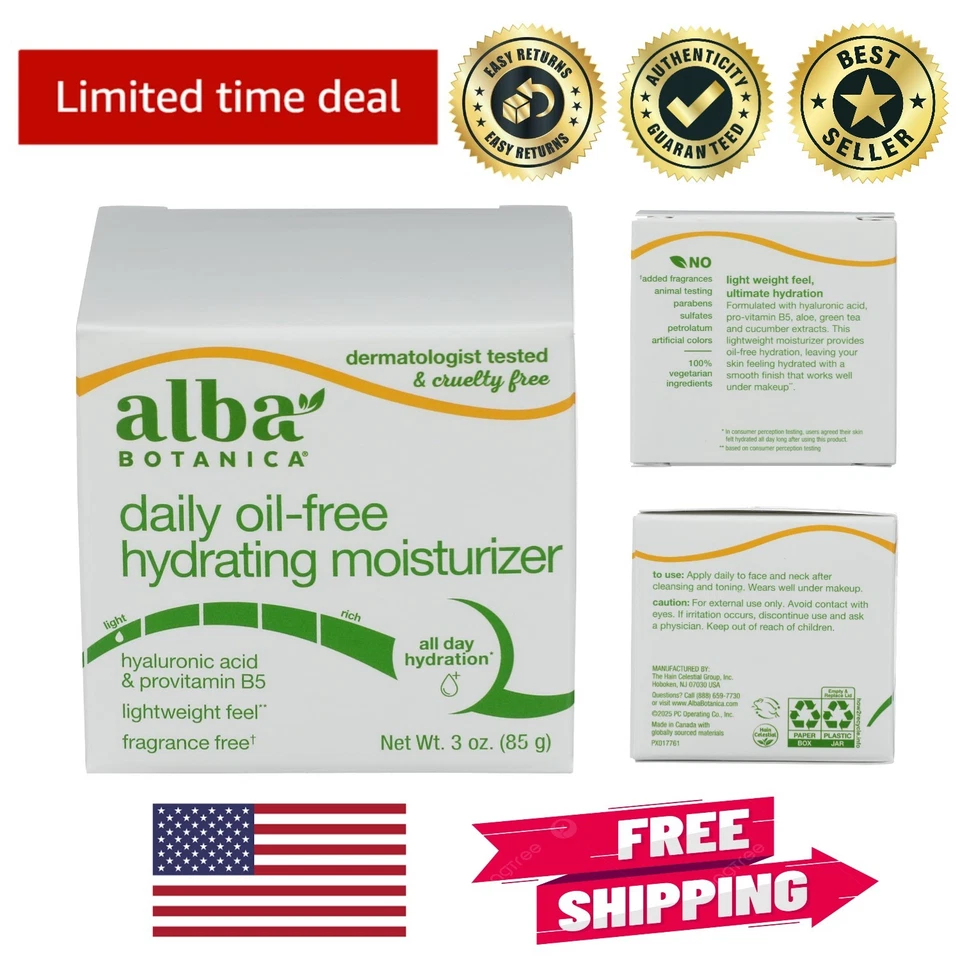 Luxurious Oil-Free Moisturizer with Aloe & Green Tea, 3 oz for All Skin Types - Image 1 of 4