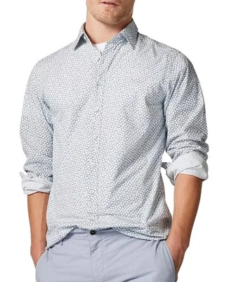 НОВЫЙ! Мужская рубашка Rodd & Gunn Massey West Blue Chambray с цветочным узором размер M 148 долл. США - Изображение 1 из 4