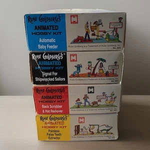 Vintage 1965 Rube Goldberg's Set 4 Neu Sealed Box Animated Hobby Kits Toy No.955-58 - Bild 1 von 15