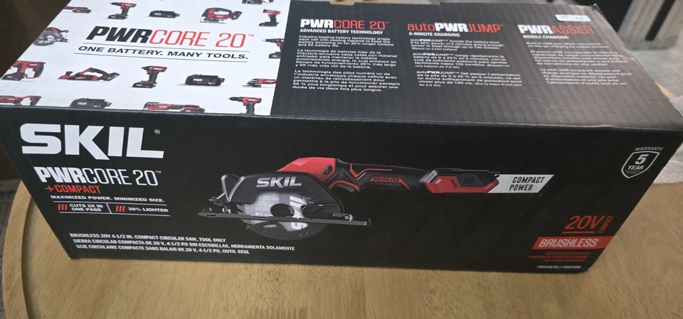 SKIL PWR CORE 20 Brushless 20V 4-1/2 In. Compact Circular Saw Tool Only CR5435B - Image 1 of 4