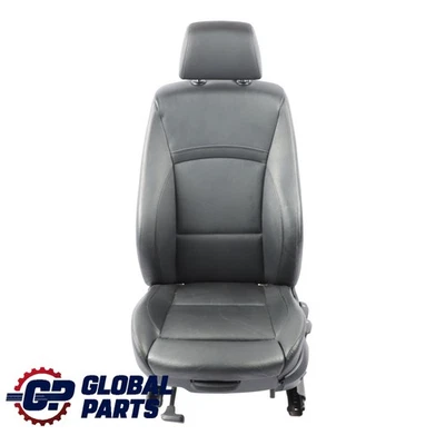 BMW E90 E91 LCI M Sport Siège Avant Gauche Intérieur Cuir Noir Chauffant - Photo 1/4