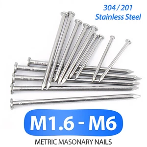 Masonry Nails Metric Masonary Nails Concrete Nails Brick Nail Length 15mm-200mm - Picture 1 of 37