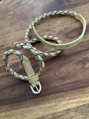 Runder gelb silberner Gürtel - L 105 cm, D 1 cm - Mango - Bild 1 von 4