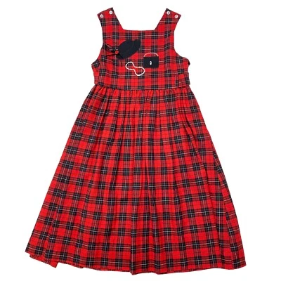 Bailey Niños Clásico Apliques Reliquia Vestido Rojo Negro Tartán Niñas 6X Sombrero Cartera Foto 1 de 4