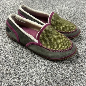 Sorel Womens 9 Tremblant Blanket Pull-On Moccasin Sherpa Shearling Lined Green - Picture 1 of 6