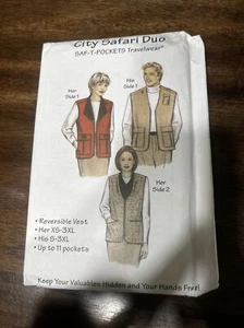 Saf-T-Pockets City Safari Duo Pattern #2005 His/Her Vests New - Picture 1 of 2