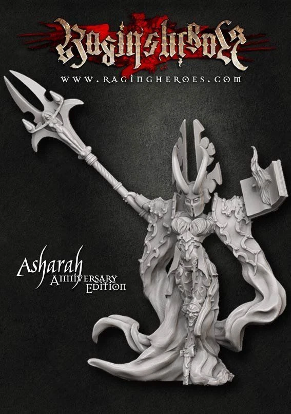 Raging Heroes Asharah Limited Edition Trio Set Painted RARE OOP