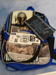 Star Wars Mandalorian The Child Backpack 5 Piece Baby Yoda Set Disney - Picture 1 of 3
