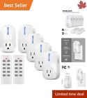 Wireless Outlet Switch with Remote - Turn Power On/Off - Save Energy - 5 Pack