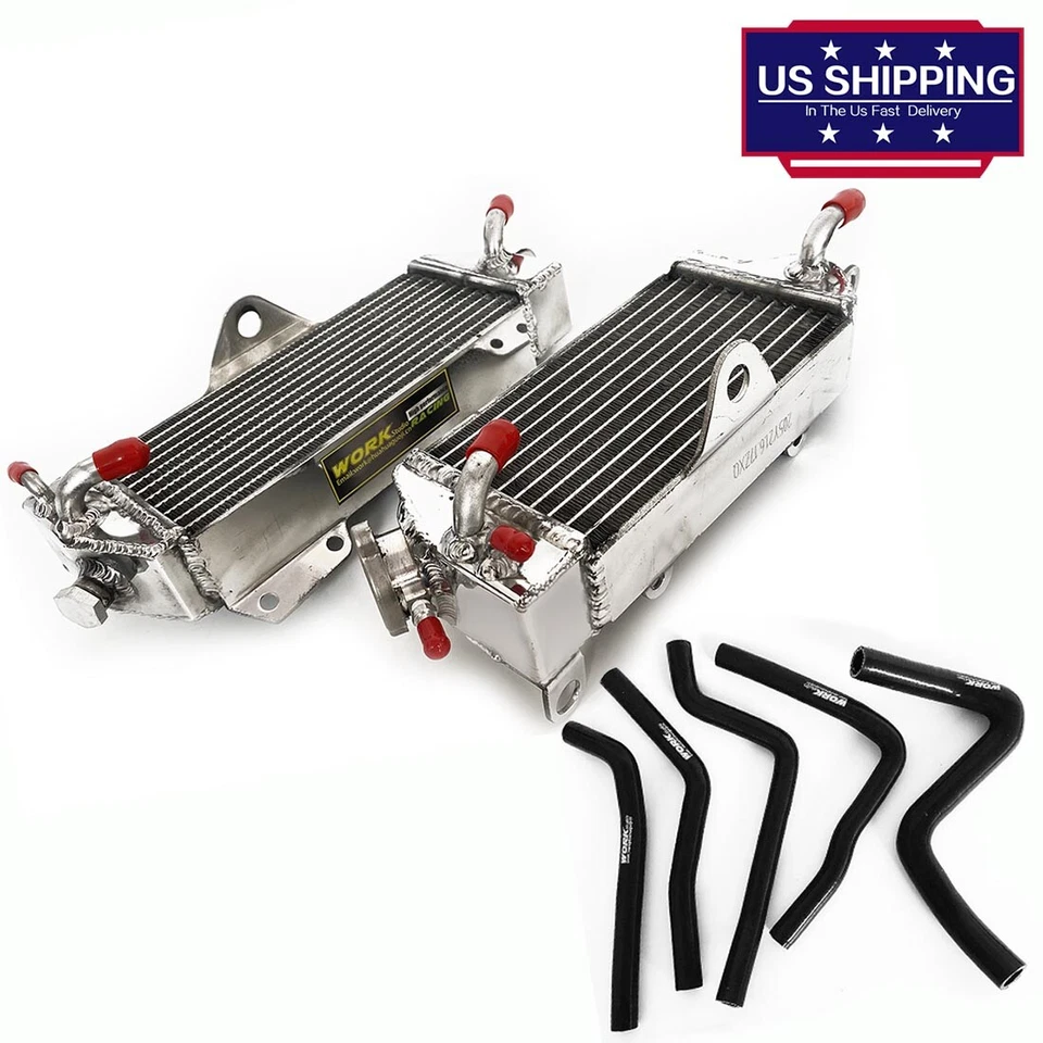 Radiador de aluminio y mangueras negras para Kawasaki KX250 KX 250 1990-1993 1991 1992 1993 Foto 1 de 4