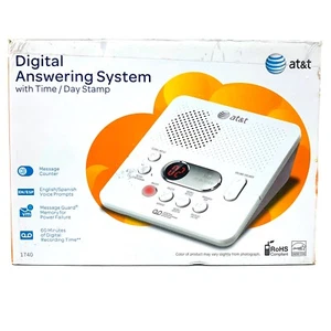 Digital Answering Machine System 60 Minutes Remote Access Telephone - AT&T 1740 - Picture 1 of 9
