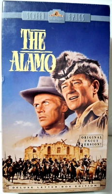 Alamo Uncut VHS 1995 Джон Уэйн Deluxe письмо коробка издание новый запечатанный - Изображение 1 из 4