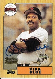 2001 TOPPS AUTOGRAPH VIDA BLUE.  RIP - Picture 1 of 1