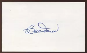 Bobby Doerr Signed 3x5 Index Card Vintage Autographed Signature Baseball HOF Bob - Picture 1 of 2