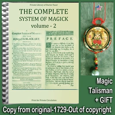 Antique Book Occult Esoteric Complete System of Magic Witchcraft Witch Grimoire Foto 1 de 4