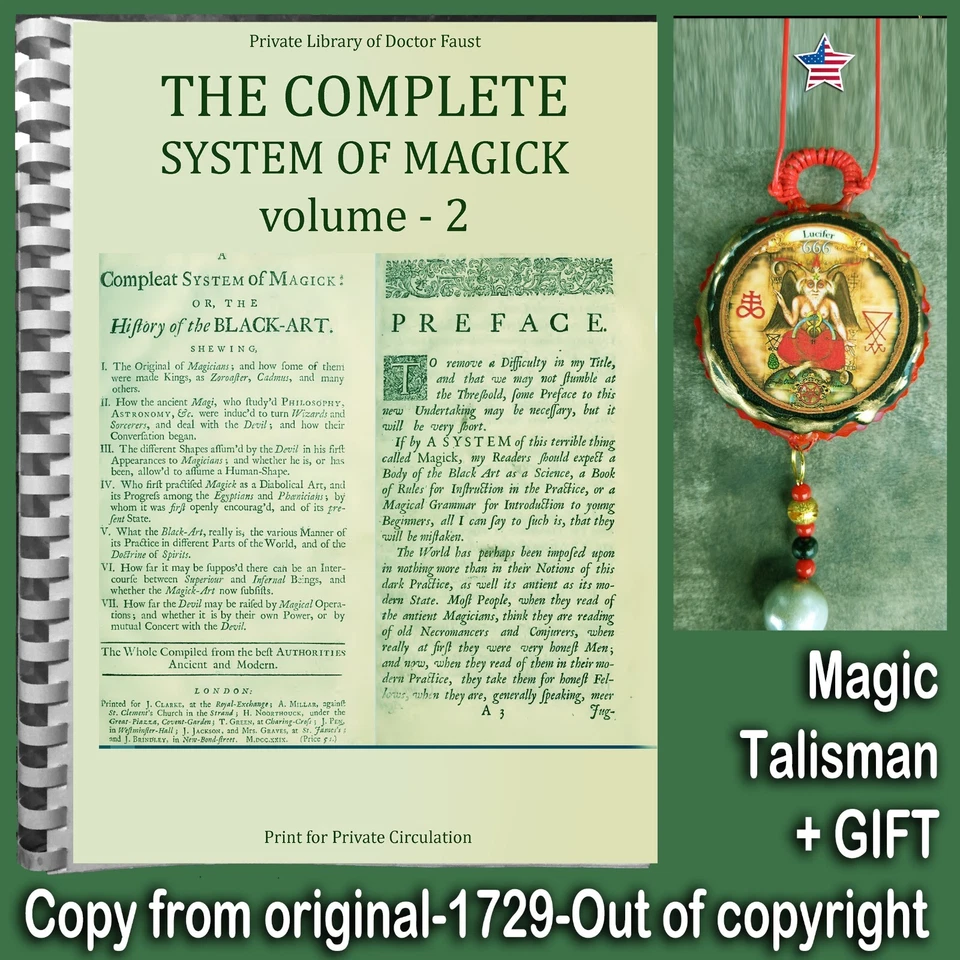 Antique Book Occult Esoteric Complete System of Magic Witchcraft Witch Grimoire - Image 1 of 4