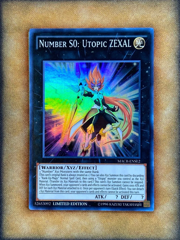 Yugioh Number S0: Utopic ZEXAL MACR-ENSE2 Super Rare Limited Edition NM - Image 1 of 1