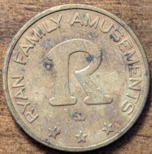 Needham, Massachusetts MA Ryan Family Amusements Arcade Diversión Ficha - Imagen 1 de 4