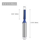 8mm Shank Double Flute Milling Cutter Ideal for Particle Board and Plywood