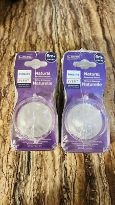 Lote de 2 mamilos Avent Flow 5 resposta natural 6 meses - 8 selados no total - Imagem 1 de 3