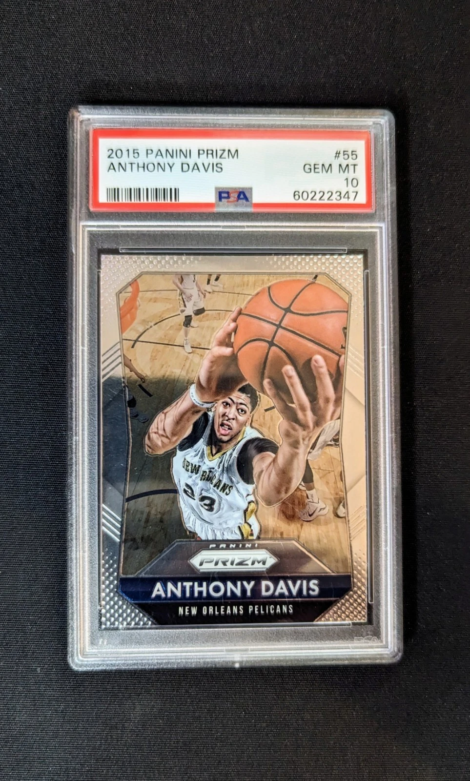 PSA 10 ANTHONY DAVIS 2015/16 PANINI PRIZM #55 BASE CARD NBA BASKETBALL