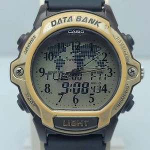 CASIO DATA BANK TWINCEPtT QUARTZ ABX-23 MODULE 2358 ANA-DIGI VINTAGE MEN’S WATCH - Picture 1 of 8