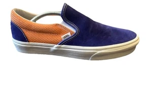 Vans Classic Slip On Suede Shoes Royale Blue Apricot Buff Men's Size 12 NWT - Picture 1 of 9