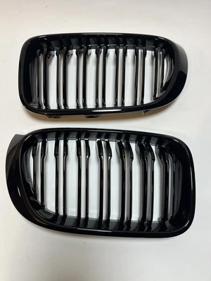 Par de parachoques delantero parrilla negro brillante para BMW X3 F25 X4 F26 2014-2017 Foto 1 de 4