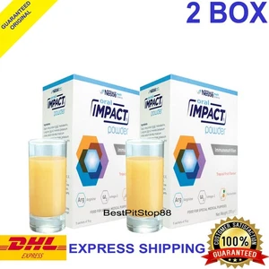 2 X Oral Impact Nutritional Powder Dietary Supplement Tropical Fruit Flavor DHL - Picture 1 of 6