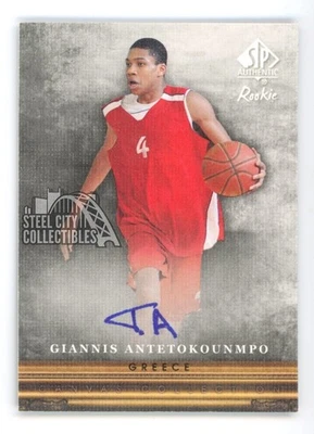 Giannis Antetokounmpo 2013-14 Upper Deck SP Authentic Autograph Rookie Card CC46 - Image 1 of 2