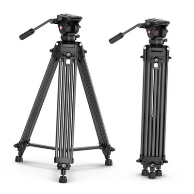  MT-81 Camera Video Tripod with 360 Degree Fluid Head, 61inch/155cm Heavy Duty  - Image 1 of 4