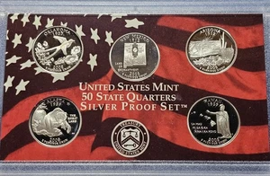 2008 U.S. States Mint 50 State Quarters Silver Proof Set with COA OGP - Picture 1 of 3