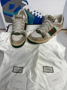 Gucci Screener GG Enamel Aged Sneaker Herren Größe 8 G, US Größe 8,5 (LESEN) - Bild 1 von 15