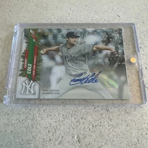 2020 Topps Holiday - GERRIT COLE - AUTO 17/60 - Picture 1 of 3