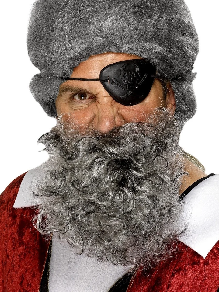 Smiffys Deluxe Pirate Beard, Light Grey - Image 1 of 1